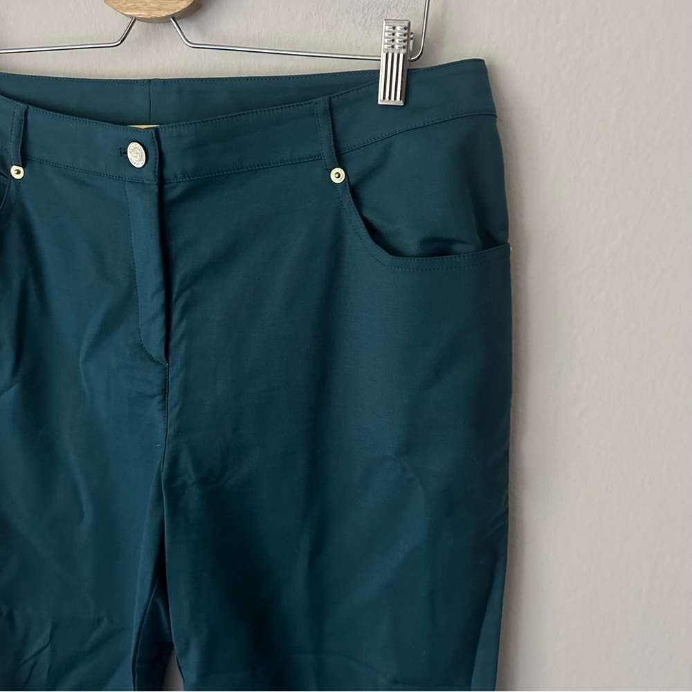 St. John Straight Ankle Pants in Teal Size 12 - Picture 3 of 8